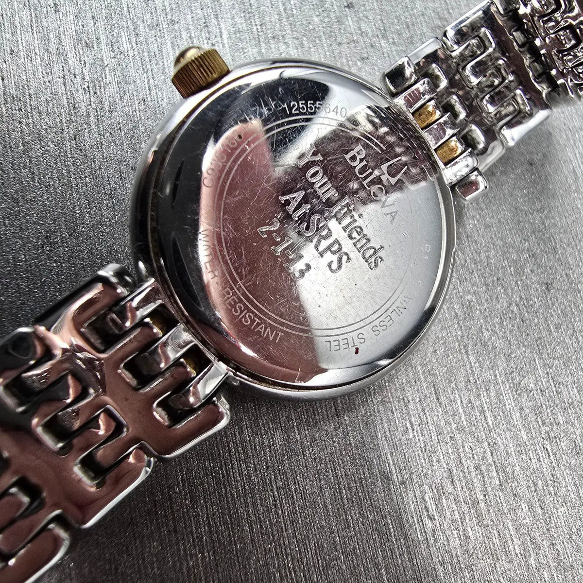Bulova Watch Women 23mm MOP Dial Two Tone Round 98L150 New Battery10