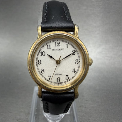 Seiko The League Watch Women 23mm White Dial Gold Tone 2P21-0B00 New Battery0