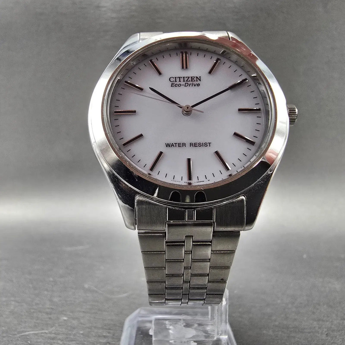 Citizen Eco-Drive Watch Men 37mm White Dial Silver Round E030-L20646 Works5