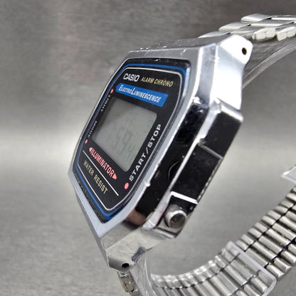 Casio A168 Illuminator Watch Men 36mm Digital Silver Tone Alarm Chrono New BattQ2