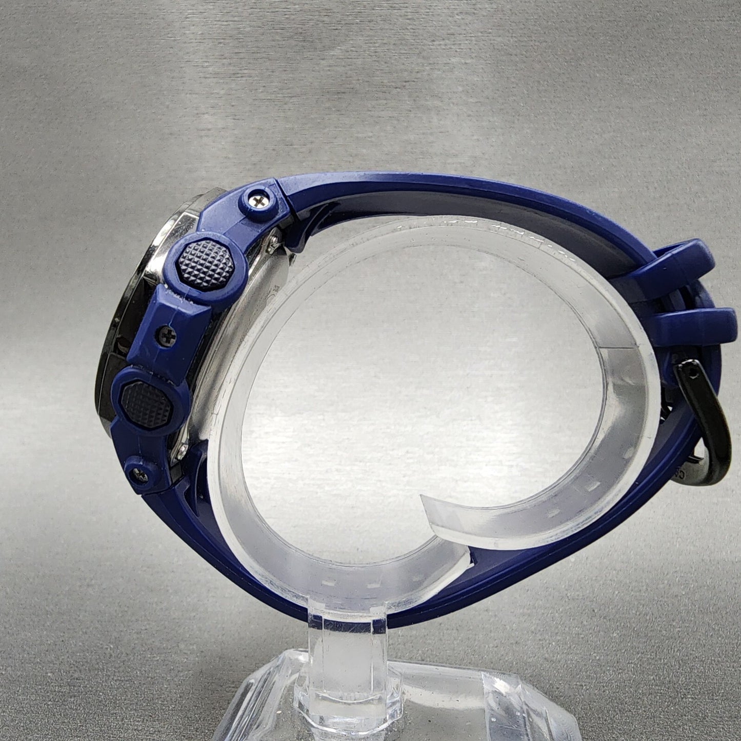 Casio BabyG BGA225G Watch Women 45mm Blue Tone Analog Digital Round New Batt6