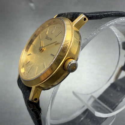 Bulova Watch Women 23mm Gold Dial Gold Tone 92H06 Round New Battery VTG2