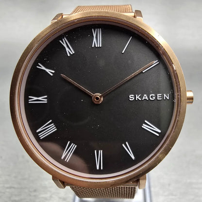Skagen Hald Watch Women 34mm Gray Dial Gold Tone Round SKW2675 New Battery1