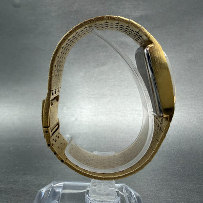 Wittnauer Watch Women 24mm Gold Dial Gold Tone Oval Diamond Markers New Battery8