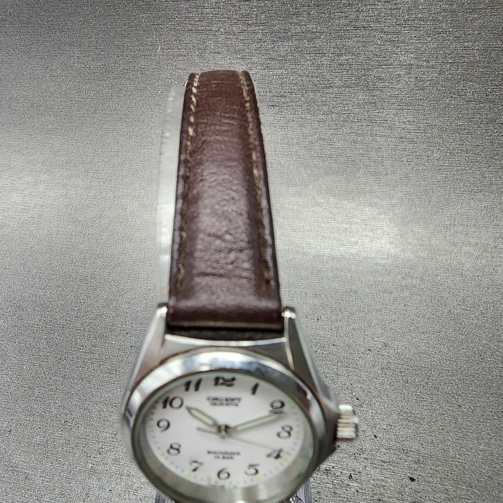 Orient Swimmer Watch Women 27mm White Dial Silver Tone Round New Battery VTG4
