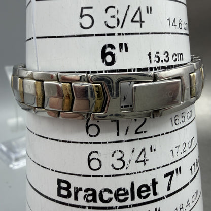 Seiko Watch Women 14mm Silver Dial Two Tone Rectangle 2e20-0at0 New Battery JUHO10