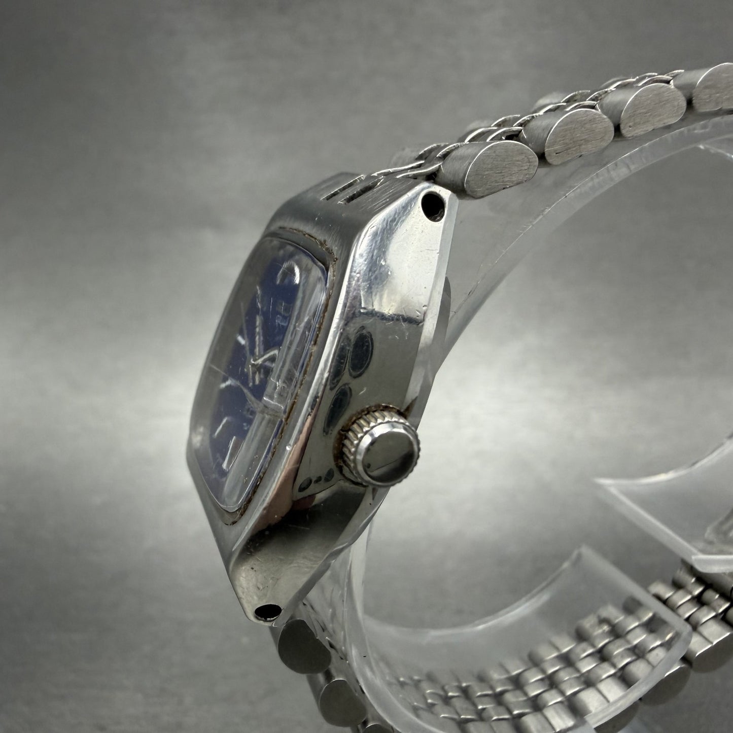 Seiko SQ Watch Women 25mm Blue Dial Silver Tone Daydate 43265029 New Battery2