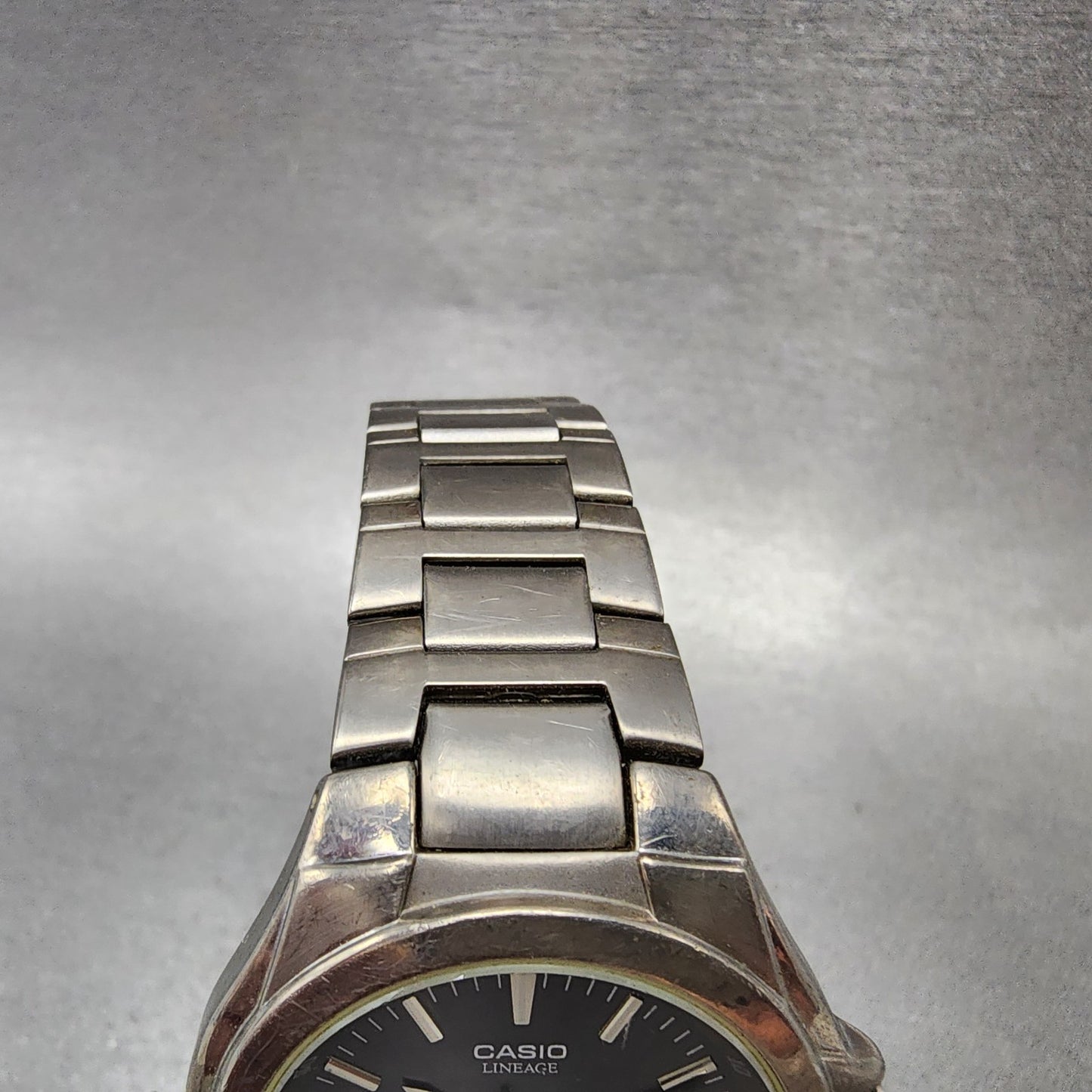 Casio Lineage Titanium Watch Men 38mm Black Dial Daydate LIN171J New Battery4