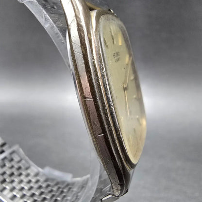 Seiko Watch Men 29mm Champagne Dial Gold Tone 2620-5360 Rectangle PARTS Vintage4