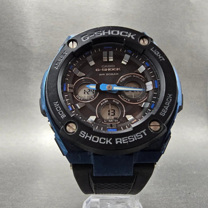 Casio G-Shock GST-S300G Watch Men 49mm Digital Black Blue Alarm Chrono Solar5