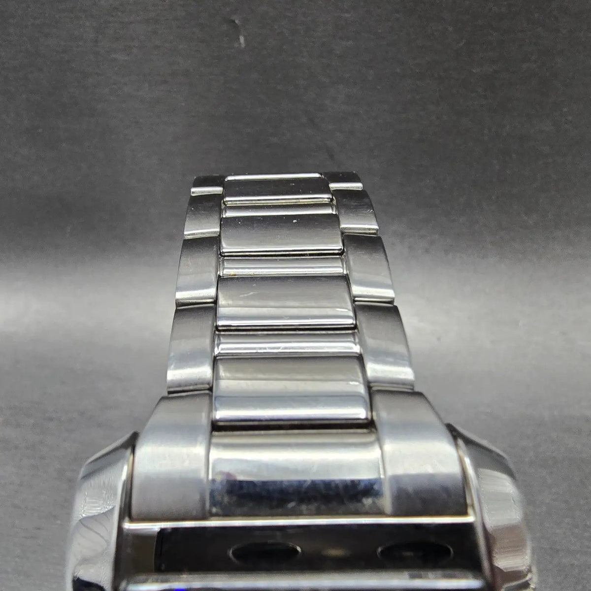 Seiko Solar Tank Watch Men 35mm Black Dial Silver Date Rectangle V157-0CC0 Runs4