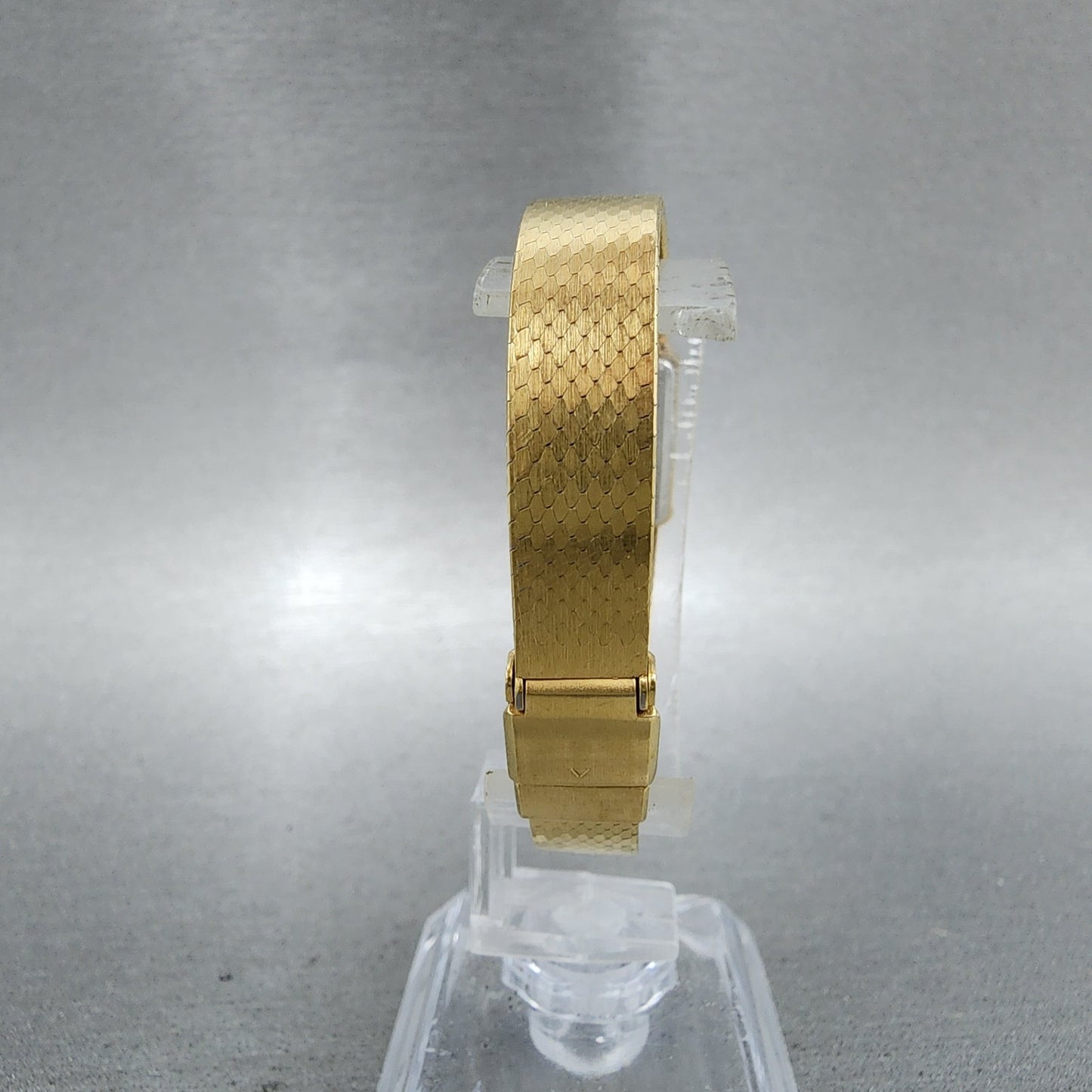 Seiko Lassale Tank Watch Women 13mm Champagne Dial Gold Tone 2e505029 New Bat7