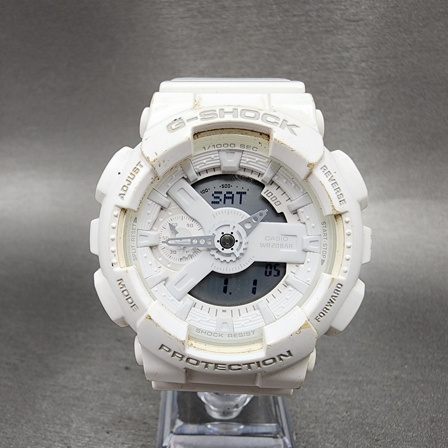 Casio GShock Watch Women 46mm Digital White Tone GMAS110CM New Battery0