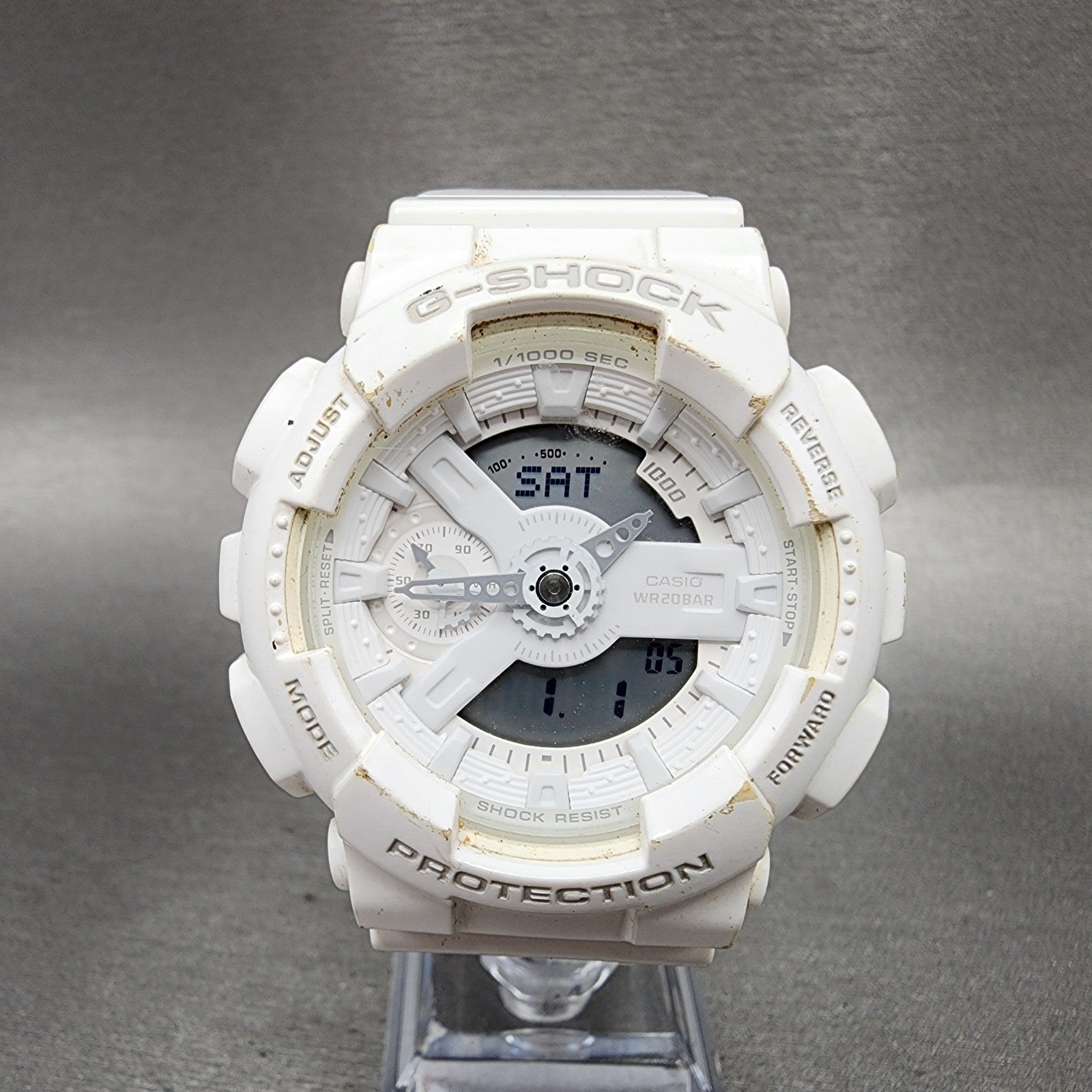 Casio GShock Watch Women 46mm Digital White Tone GMAS110CM New Battery0