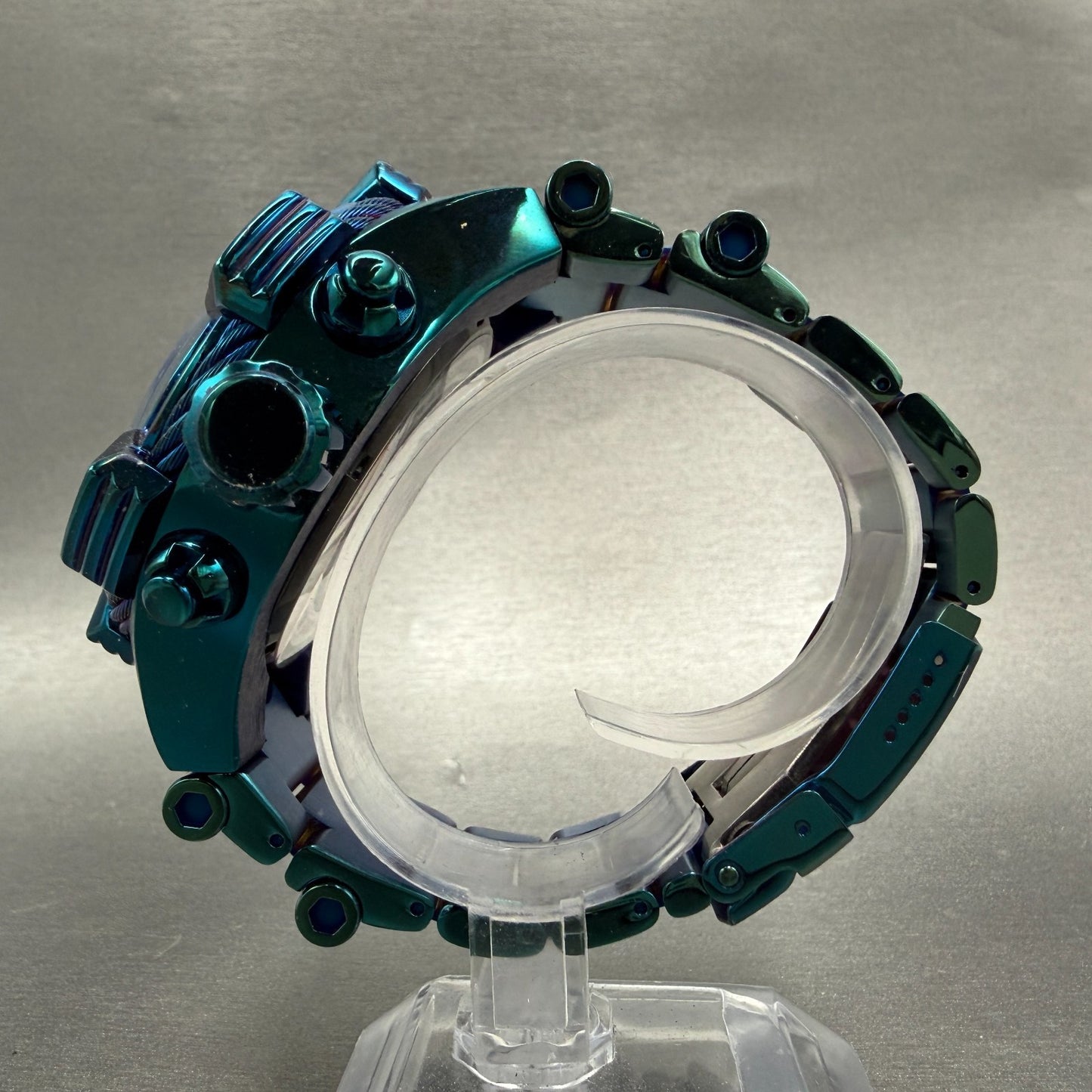 Invicta Jason Taylor Chrono Watch Men 52mm Blue Dial Green Daydate 40432 NewBatt6