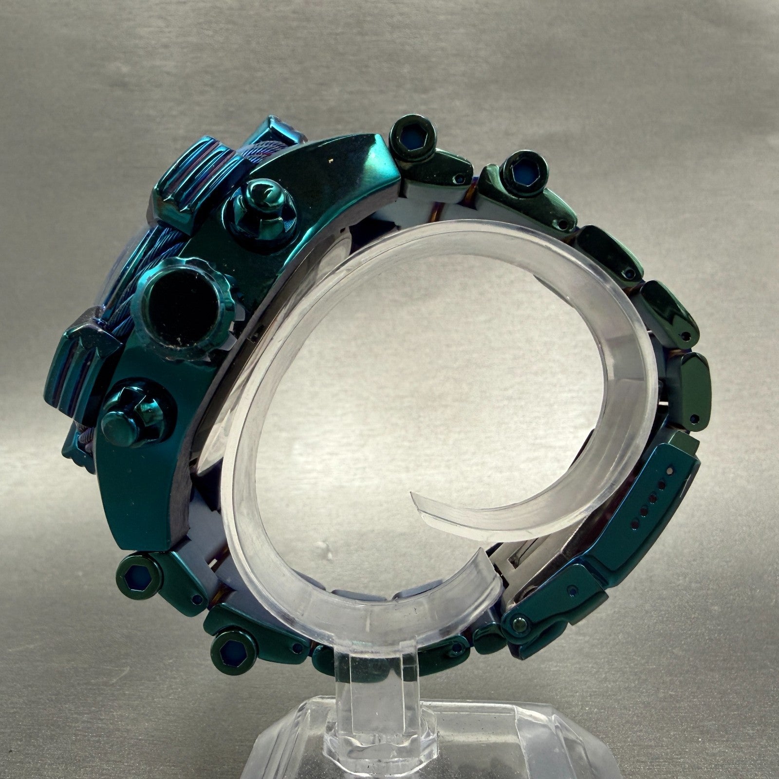 Invicta Jason Taylor Chrono Watch Men 52mm Blue Dial Green Daydate 40432 NewBatt6