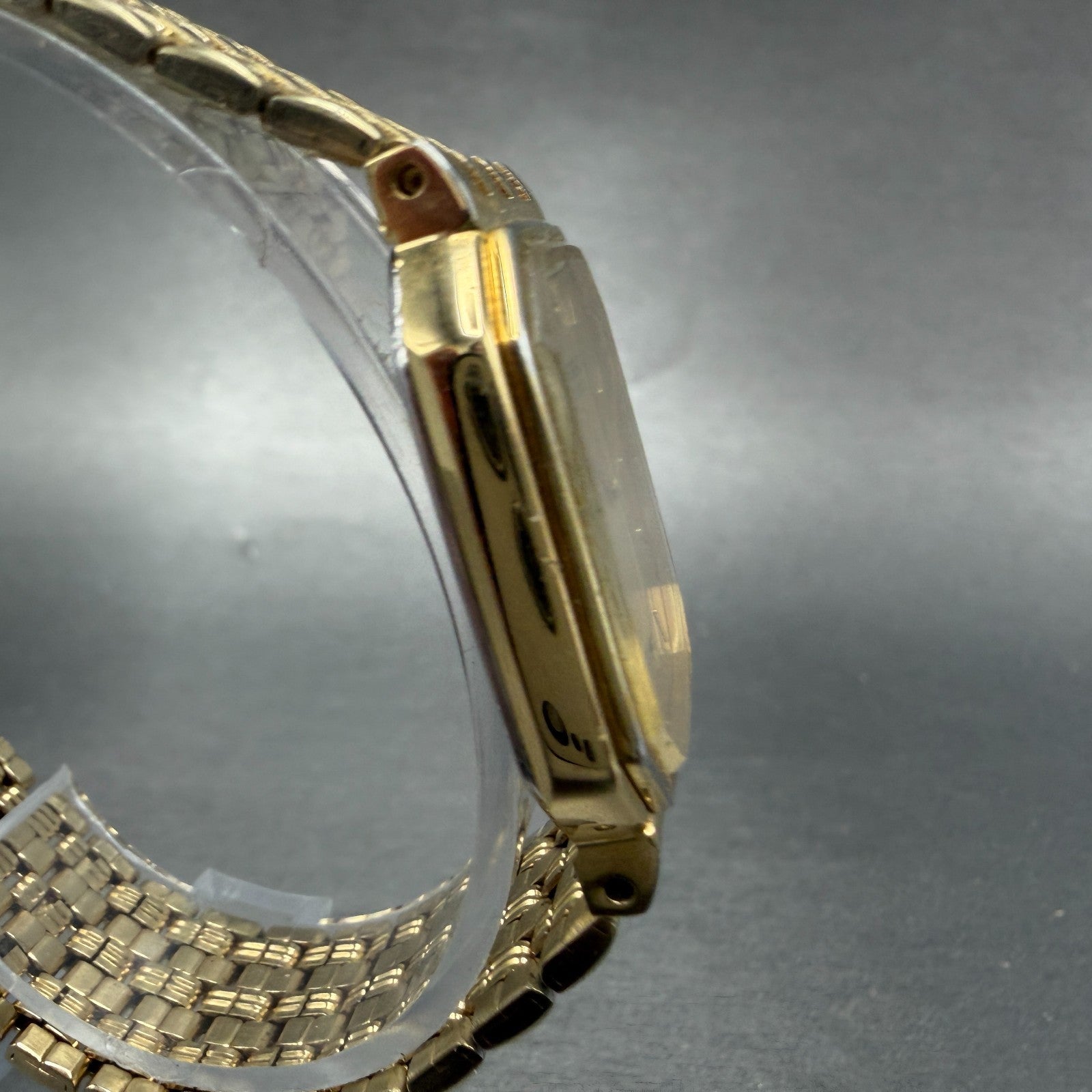 Seiko Watch Men 28mm Champagne Dial Gold Tone Date Octagon 5P39-5B49 New Battery3