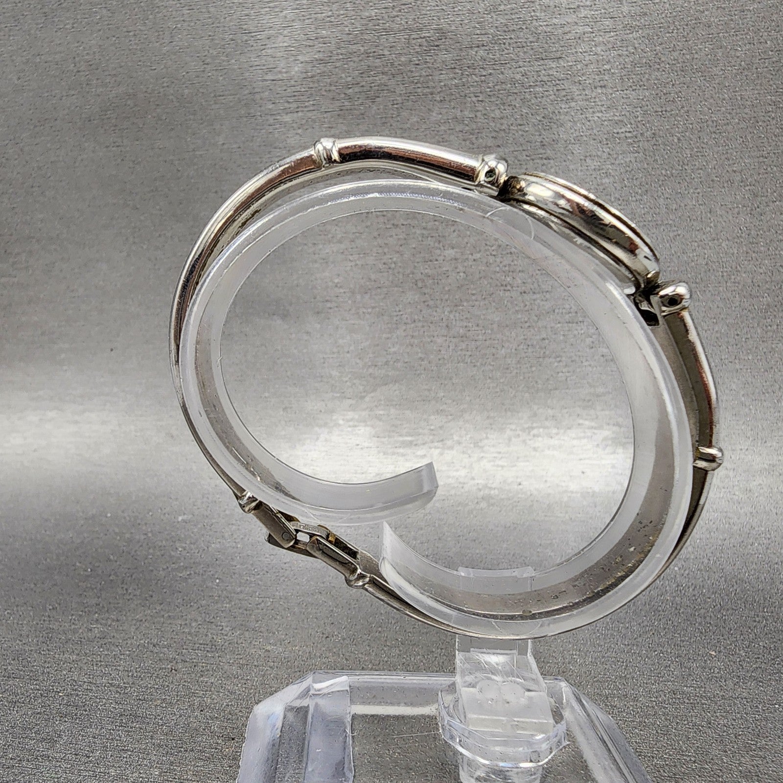 Citizen Watch Women 21mm Gray Dial Silver Tone Round Bangle 5920H14258 New batt8