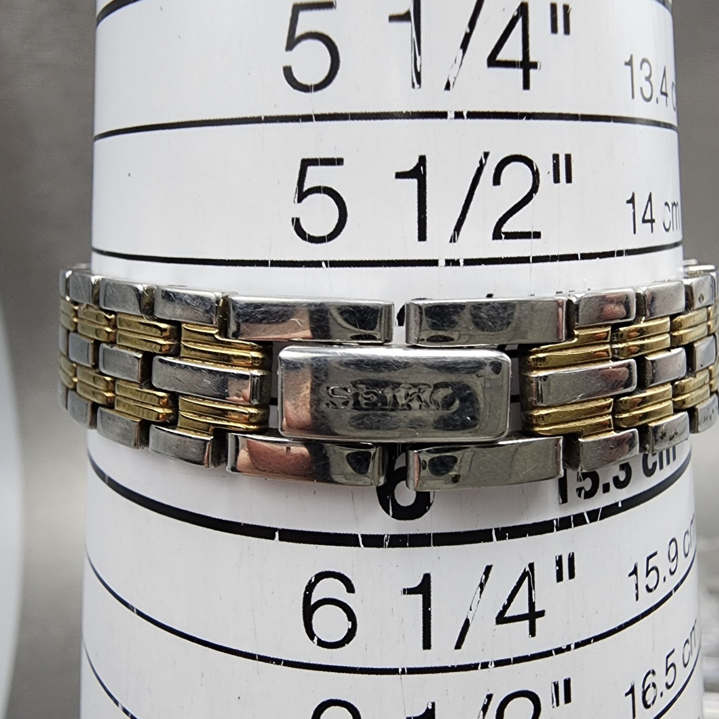 Seiko Tank Watch Women 16mm White Dial Two Tone Rectangle 1N010FH0 New Battery10