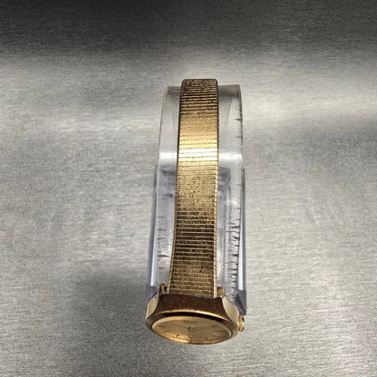 Seiko Watch Women 19mm Champagne Dial Gold Tone Round 2C20-0029 New Battery VTGT4