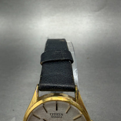 Citizen Watch Women 24mm White Dial Gold Tone Round 4-751159 New Battery VTG4