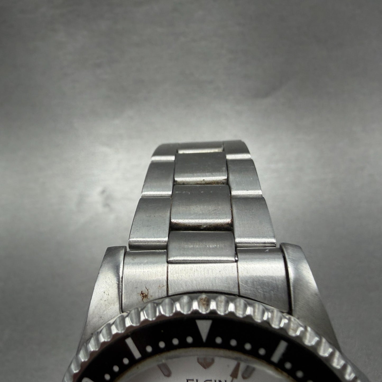 Elgin Watch Men 39mm Black Dial Silver Tone Round Daydate M-024-P New Battery5