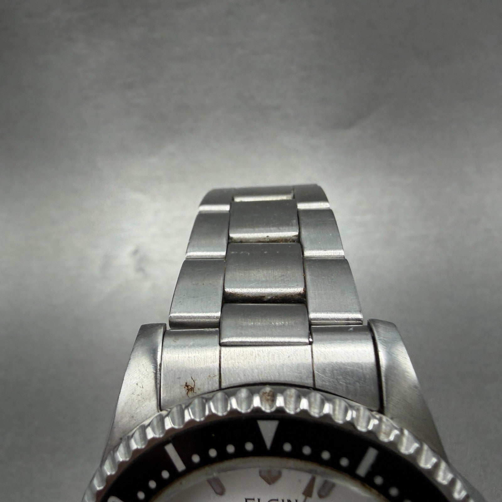 Elgin Watch Men 39mm Black Dial Silver Tone Round Daydate M-024-P New Battery5