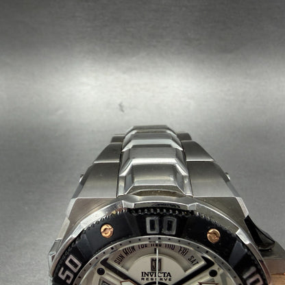 Invicta Jason Taylor Chrono Watch Men 57mm White Dial Steel Daydate New Battery4