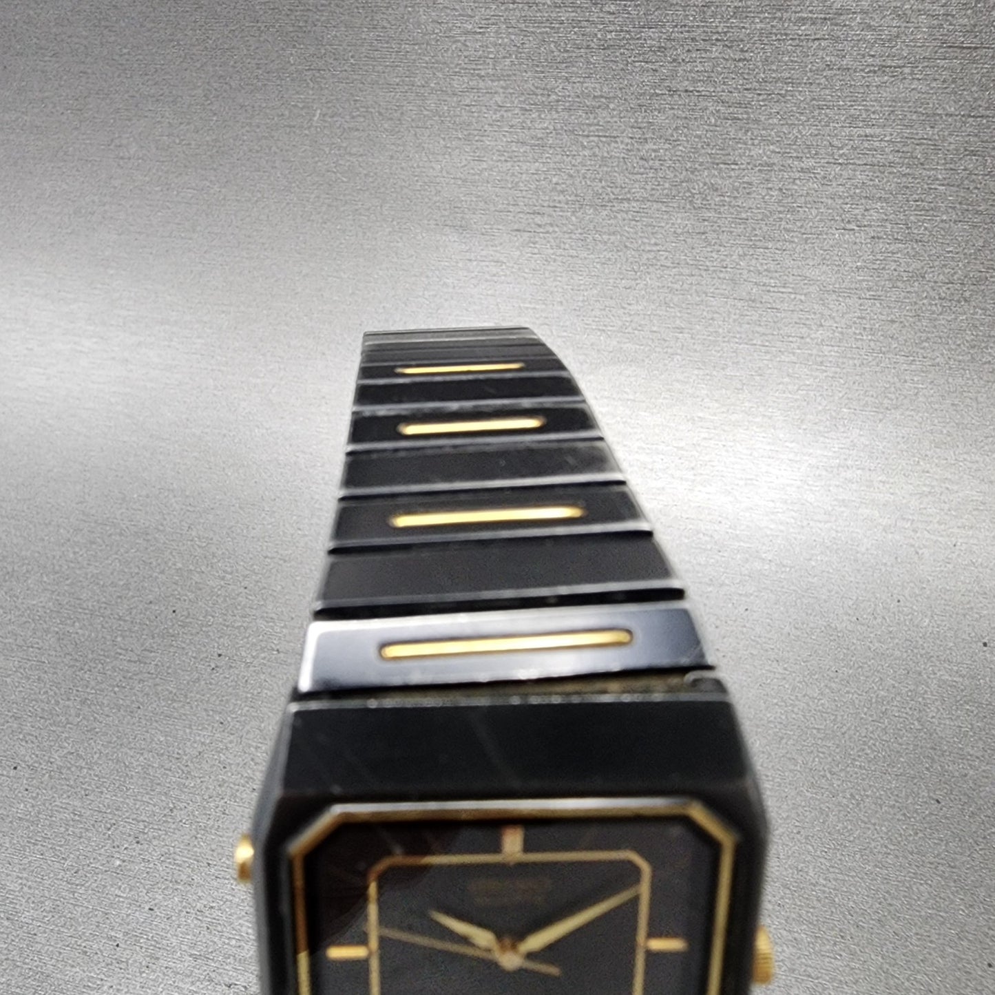 Seiko Digital Watch Men 29mm Black Dial Black Tone Analog Digital New Bat READ!!4