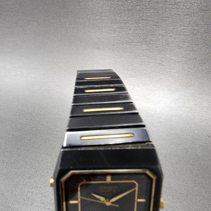Seiko Digital Watch Men 29mm Black Dial Black Tone Analog Digital New Bat READ!!4