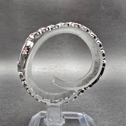 Wittnauer Watch Women 17mm MOP Dial Silver Tone Crystal Bezel Oval New Battery6
