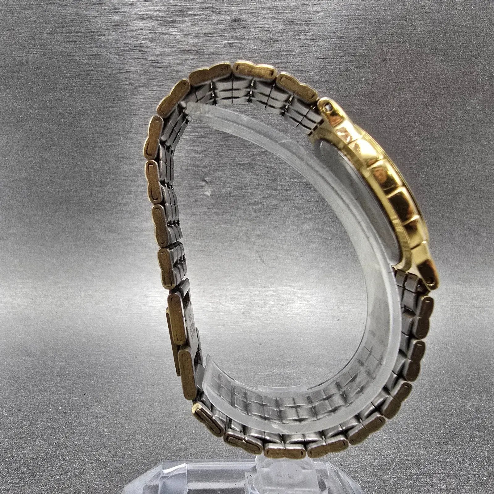 Jules Jurgenson Watch Unisex 30mm Gold Dial Gold Tone Round 6699 New Battery8