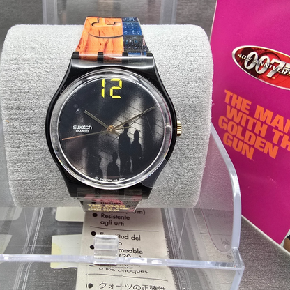 Swatch James Bond The Man with the Golden Gun Watch Men 34mm GB210 New Batt NOS0