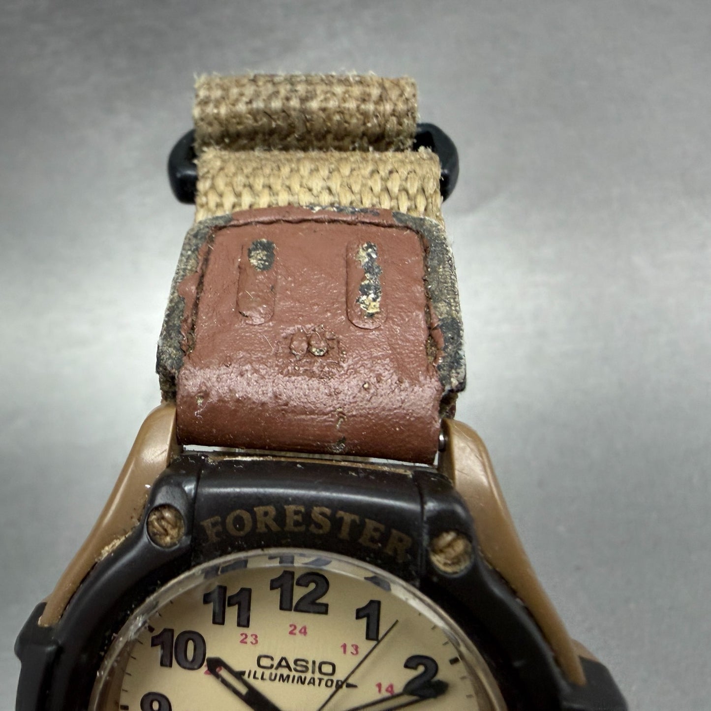 Casio FT-500W Watch Men 42mm Analog Digital Cream Dial Brown Case New Batt4