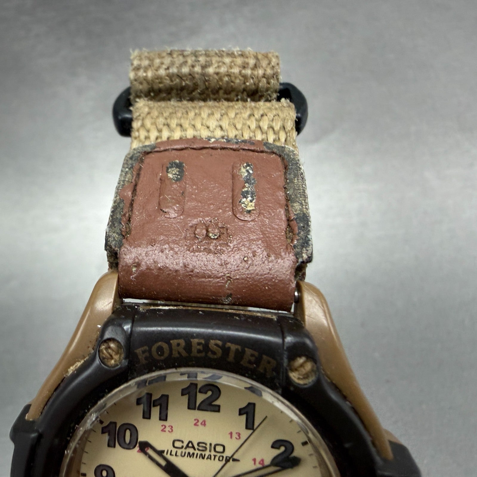 Casio FT-500W Watch Men 42mm Analog Digital Cream Dial Brown Case New Batt4