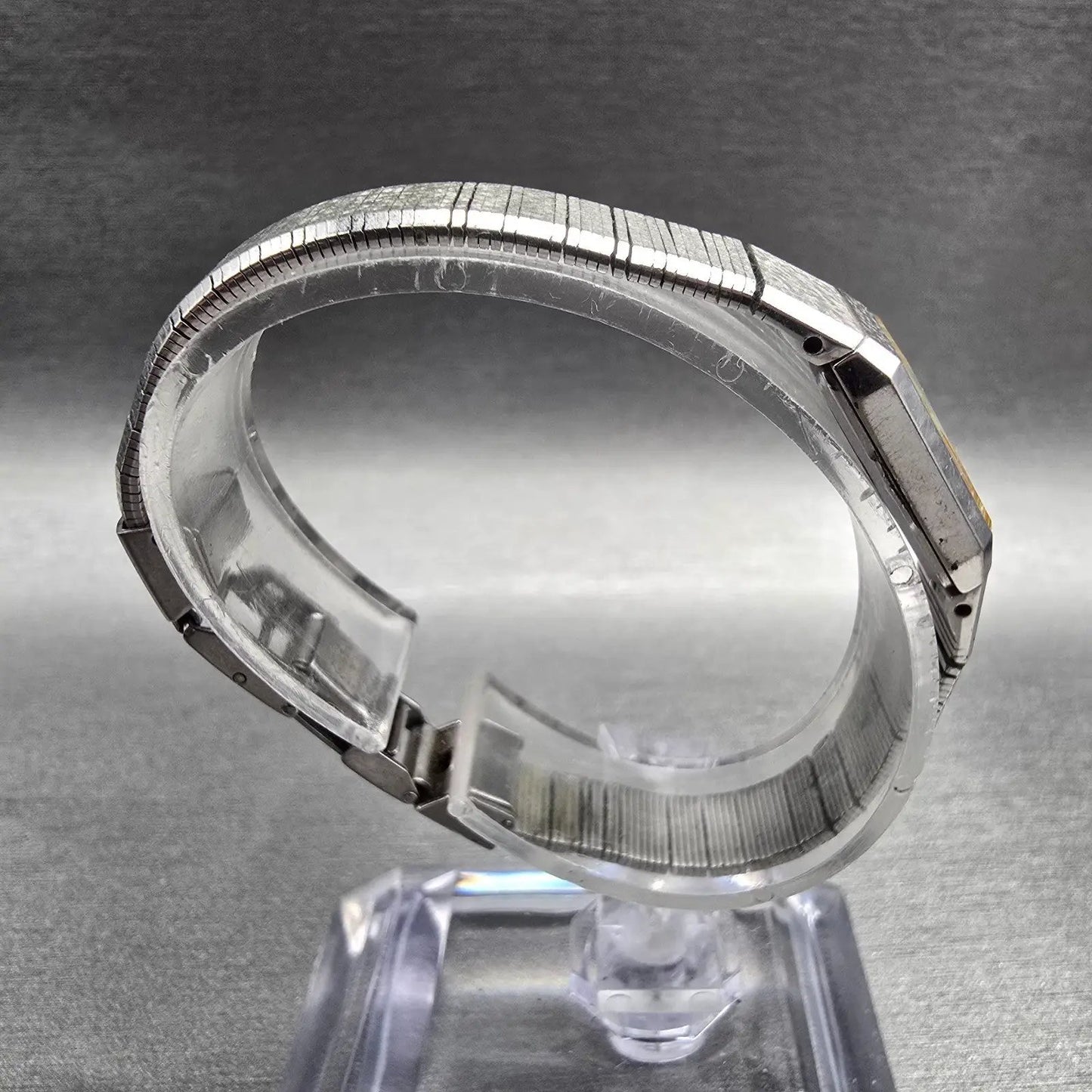 Seiko Tank Watch Women 12mm Silver Dial Silver Tone Rectangle 2E20-5029 New Batt8