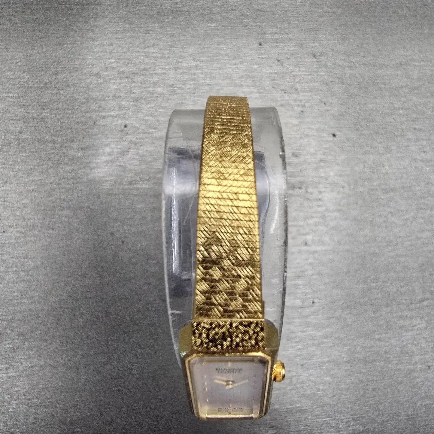 Bulova Watch Women 12mm Silver Dial Gold Tone Rectangle New Battery 92T36 VTG4