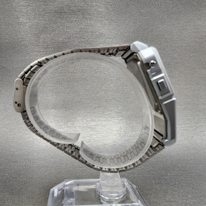 Casio Calculator Watch Men 33mm Digital Silver Tone Alarm Chrono DBC610 New Bat8