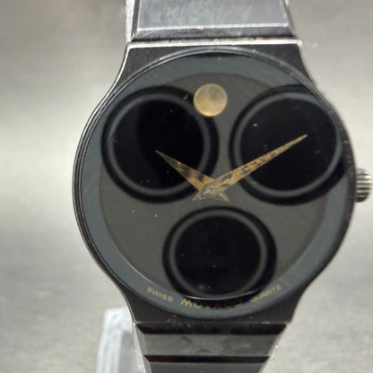 Movado Museum Watch Women 23mm Black Dial Black Tone Round 84-40-881-A PARTS2