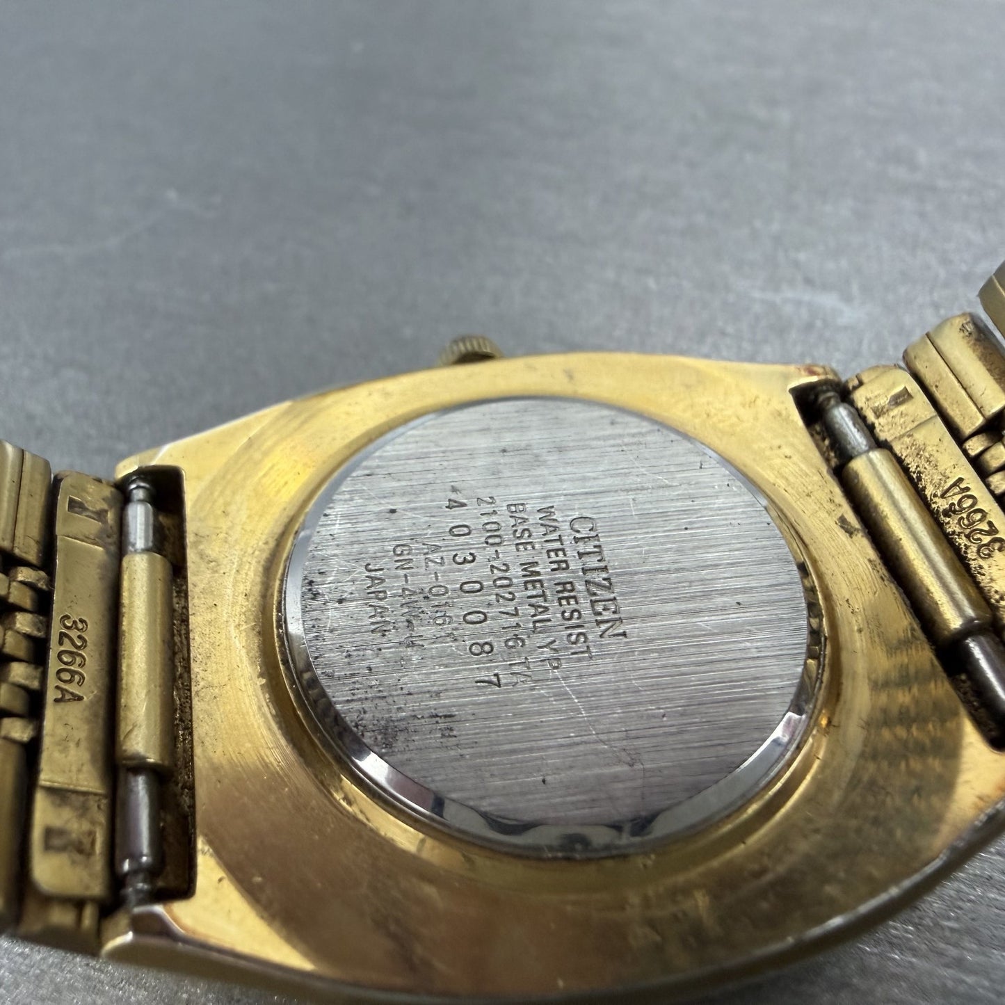 Citizen Seven Watch Men 32mm Champagne Dial Gold Tone Daydate Octagon New Batt9