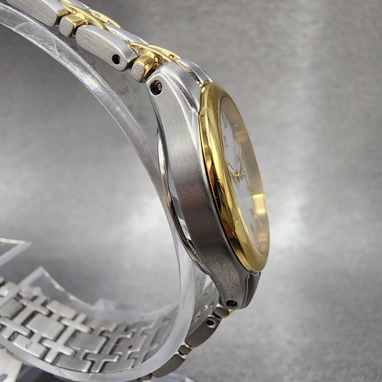 Citizen EcoDrive Watch Women 25mm White Dial Two Tone Date EW126450A Runs3