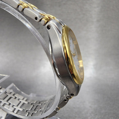 Citizen EcoDrive Watch Women 25mm White Dial Two Tone Date EW126450A Runs3
