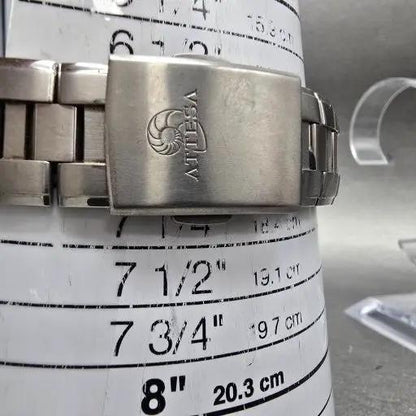 Citizen Eco-Drive Attesa Watch Men 37mm White Dial Titanium Atomic Daydate PARTS12