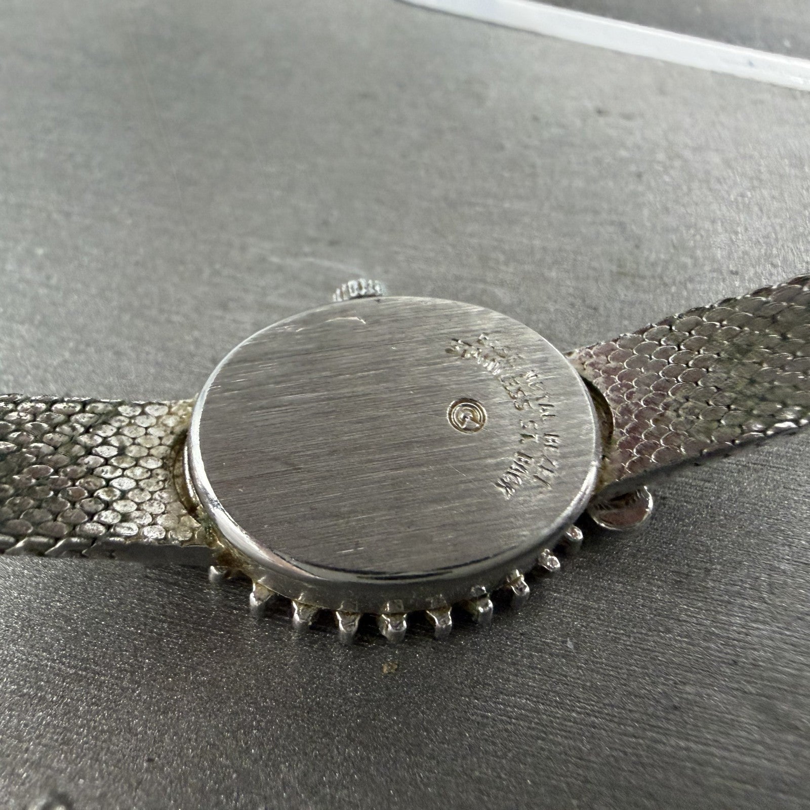 Armitron Deauville Watch Women White Dial Silver Tone Blue gems Oval PARTS10