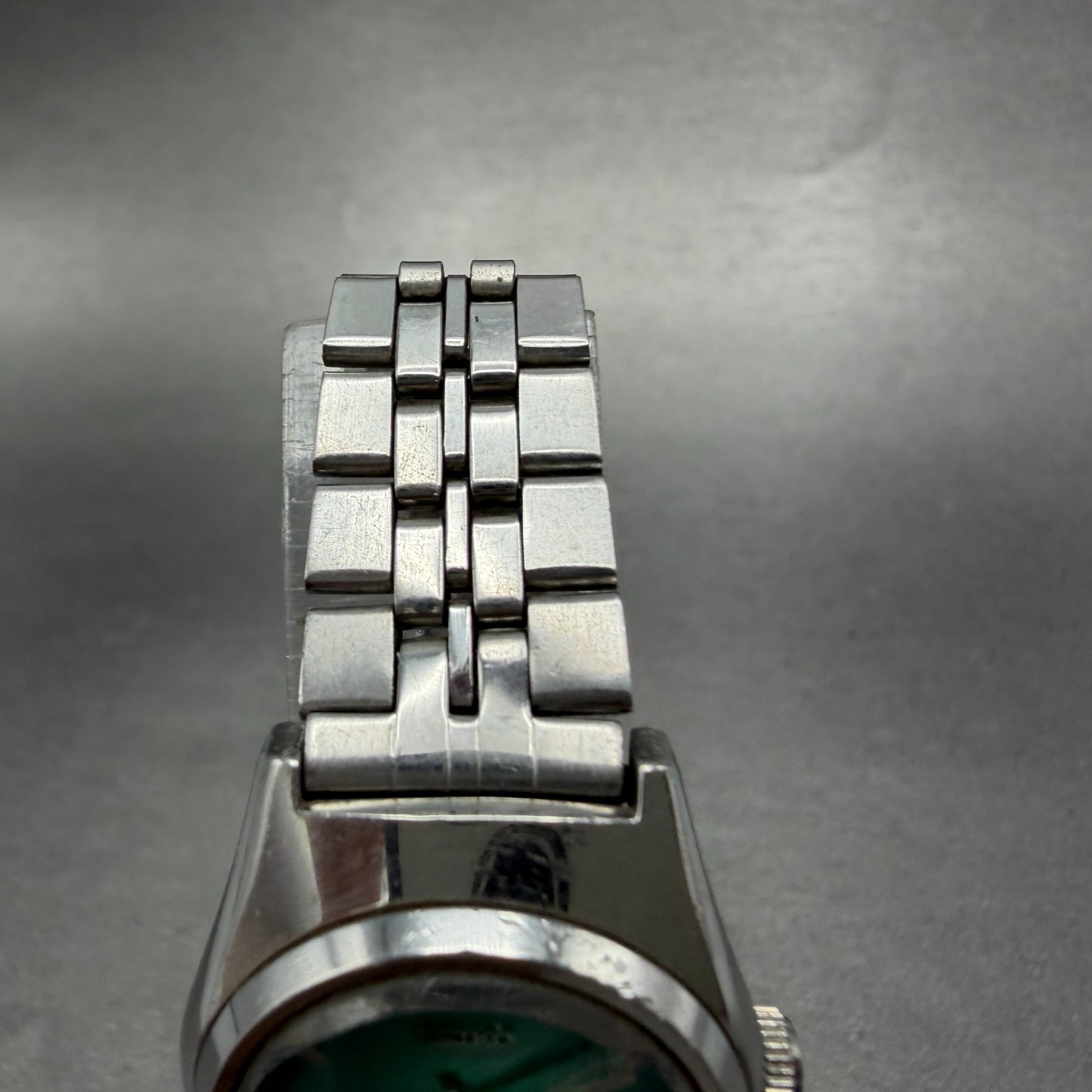 Seiko Automatic Watch Women 25mm Green Dial Silver Tone Daydate 2206-0610 PARTS5