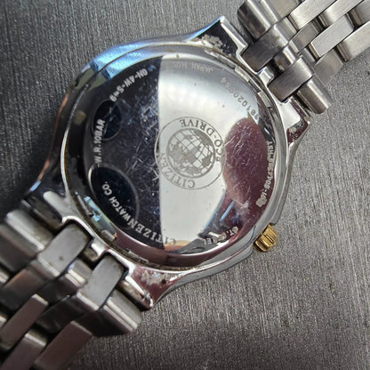 Citizen Eco-Drive Watch Women 27mm Blue Dial Two Tone Daydate E001-S044359 Works10