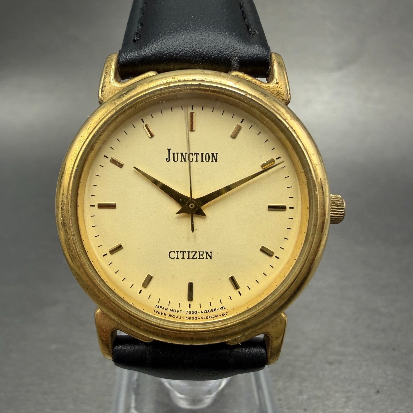 Citizen Junction Watch Unisex 32mm Champagne Dial Gold Tone Round New battery0