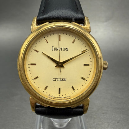 Citizen Junction Watch Unisex 32mm Champagne Dial Gold Tone Round New battery0