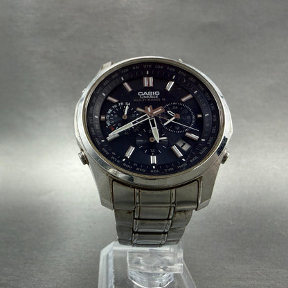 Casio Lineage LIW-M610 Watch Men 41mm Blue Dial Steel Date Chrono Solar Runs5