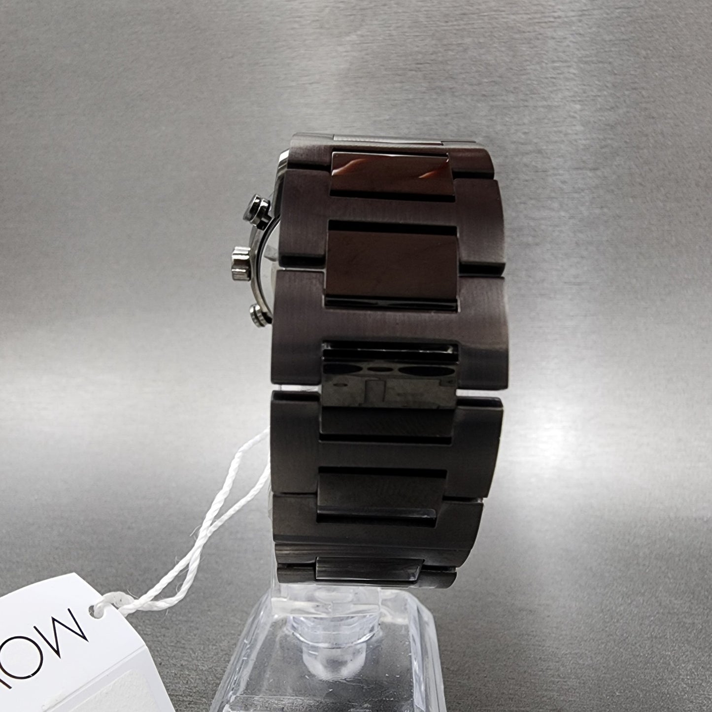 Movado Bold Verso Chronograph Watch Men 44mm Black Dial Black Tone Date 36008677